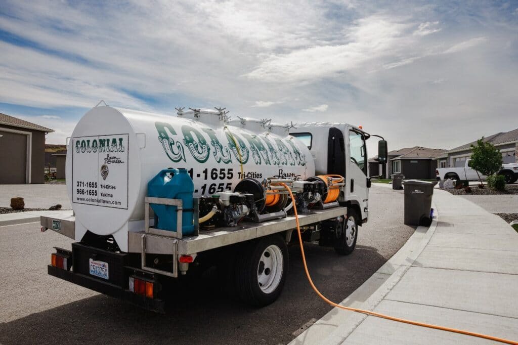routine lawn care offered by colonial lawn