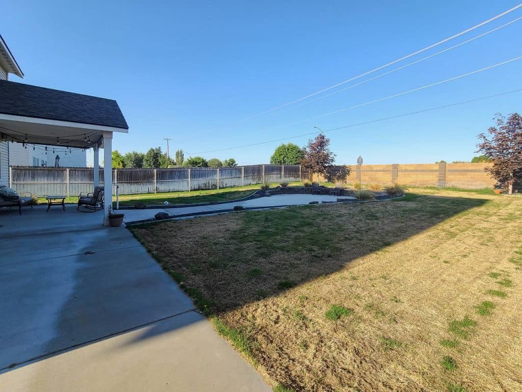 a photo of a damaged lawn